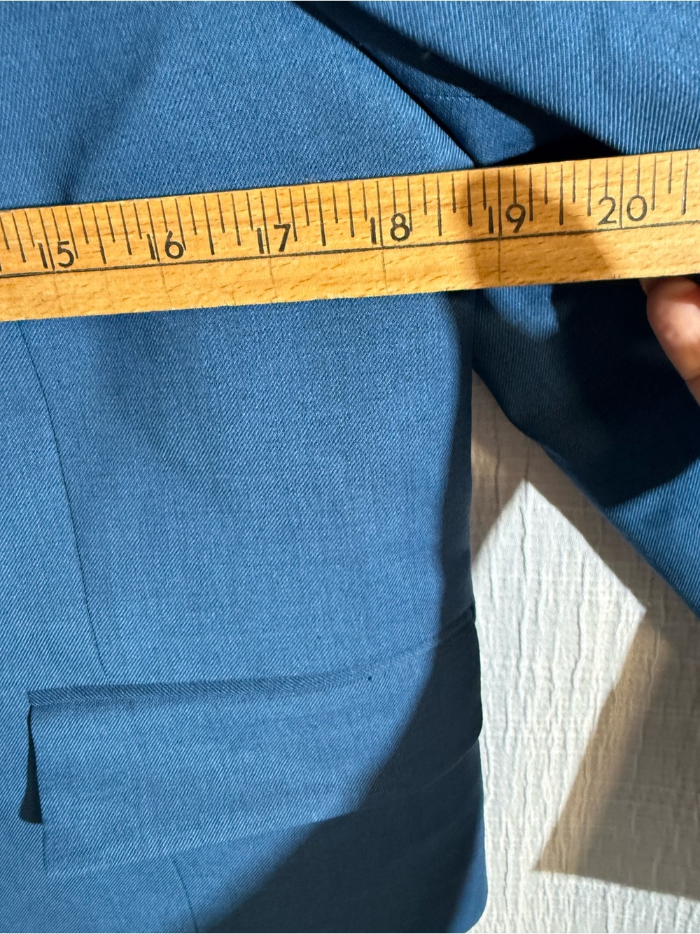 MM LaFleur The Aniya Crop Jacket - Italian Wool Twill bluebell size 6 nwt - Picture 10 of 14